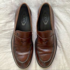 Tod’s Brown Leather Loafers - 9